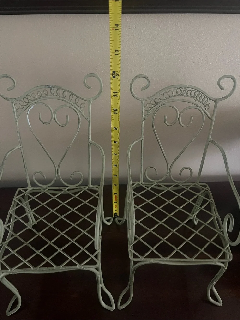 12 Inch Vintage Metal Doll, Teddy Bear, or Garden Chair Set